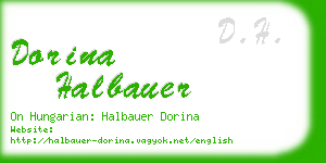 dorina halbauer business card